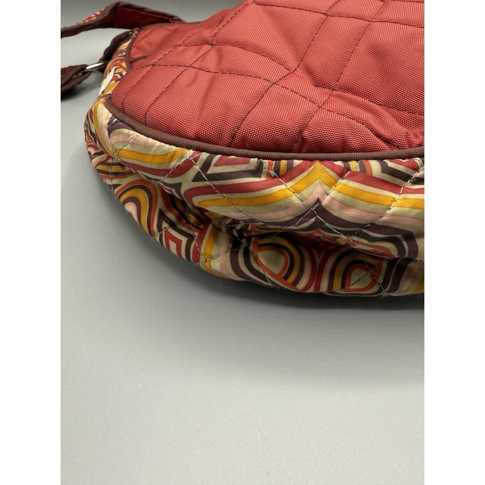 Cinda B Handbag Amore Quilted Red Burgundy Shoulder Bag Machine Washable Purse